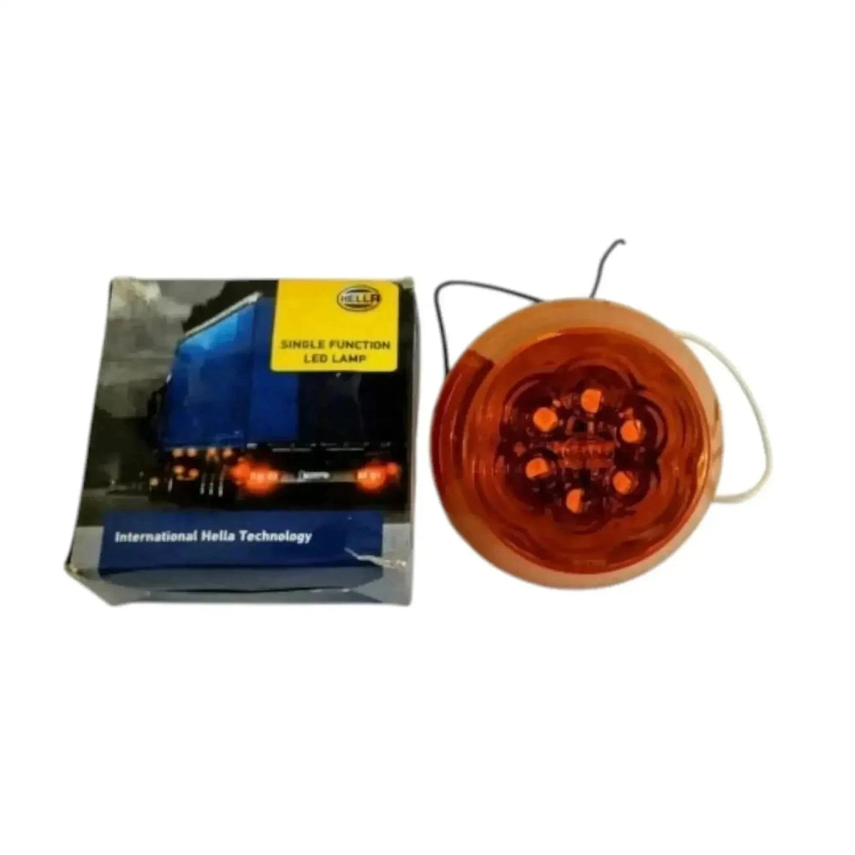 New Hella Orange 12V Round LED Marking Lamp - Universal Fit Best Spare Store