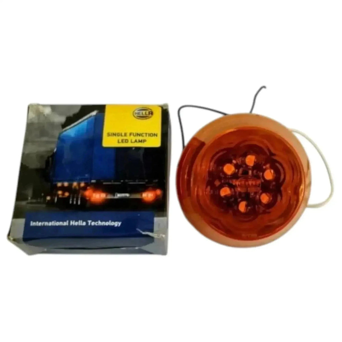 New Hella Orange 12V Round LED Marking Lamp - Universal Fit Best Spare Store