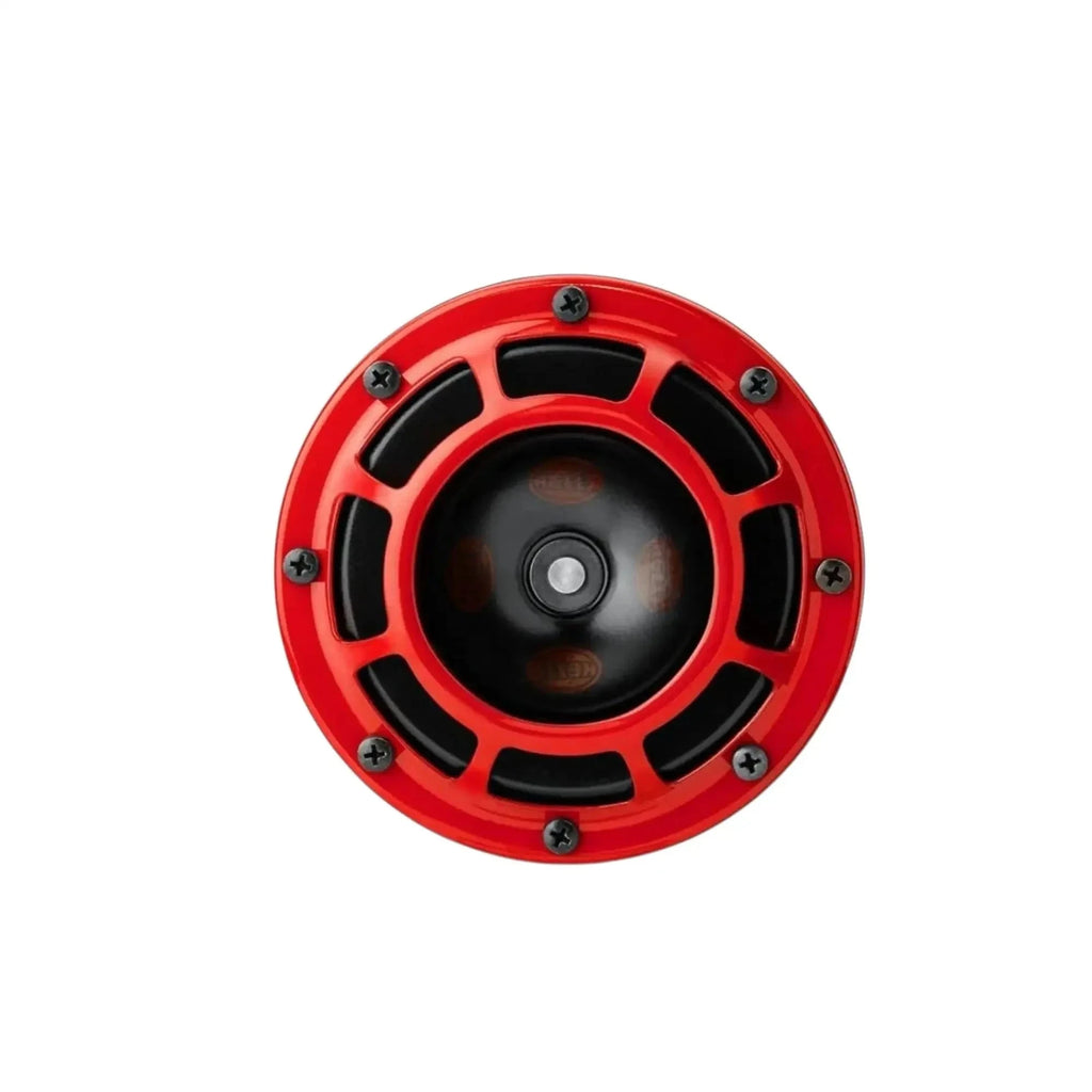 New HELLA Red Grill Supertone Horn Set 12V (Pair) - High Performance Best Spare Store
