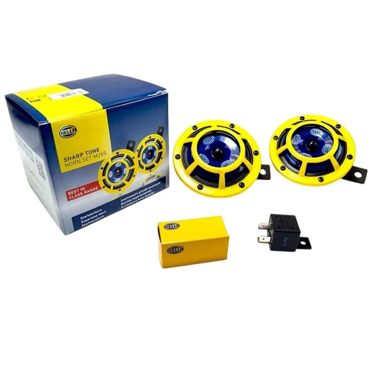 New HELLA Sharptone 12V Twin Horn Kit – High & Low Tone Best Spare Store