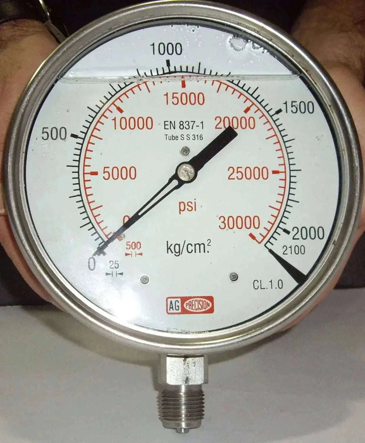 New High Pressure Gauge 0-2000 BAR / 0-30000 PSI - Dual Scale Best Spare Store