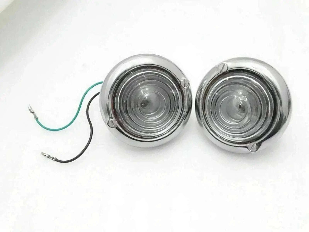 New Jeep Willys Chrome Turn Signal Indicator Light Pair Best Spare Store