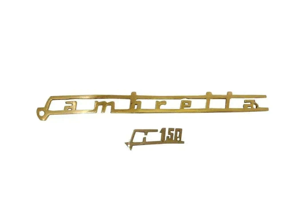 New Lambretta LI 150 Leg Shield Badge in Brass Best Spare Store