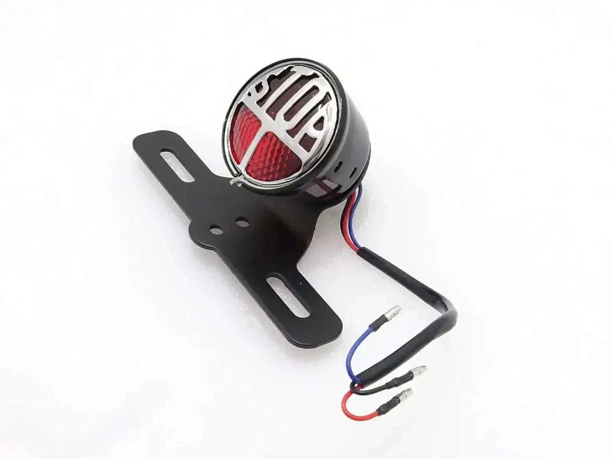 New MILLER TYPE STOP REAR TAIL LIGHT FOR VINTAGE BIKES WITH FIXING BRACKET Best Spare Store