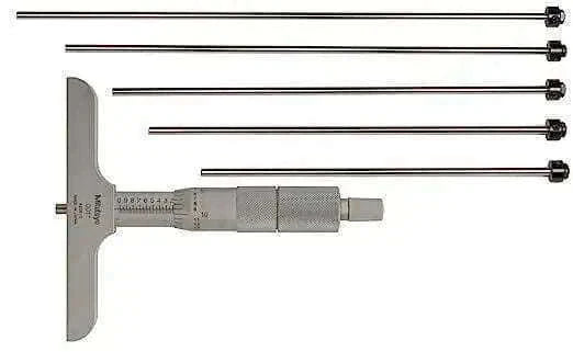 New Mitutoyo Depth Micrometer 0-6" X .001" - 4" Base Best Spare Store
