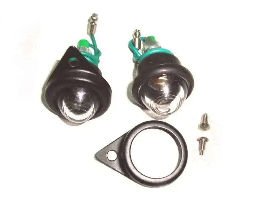 New Pilot Lamp Assembly Pair (12v) With Bulb Black Rims Royal Enfield Bikes Best Spare Store