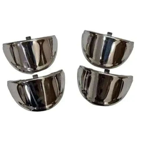 New POLISHED STAINLESS STEEL INDICATOR BLINKER VISOR PEAK Fits Royal Enfield Best Spare Store