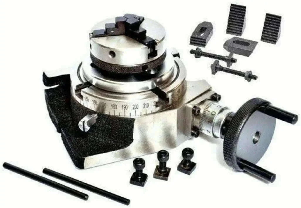New Rotary Table 4/100mm with 65mm Lathe Chuck M6 Clamping Kit Set Best Spare Store