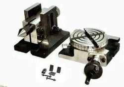 New Rotary Table Table 3/80MM (4 Slot) with Single Bolt Tailstock M6 Clamping Kit Best Spare Store