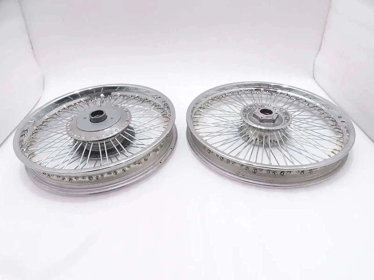 New ROYAL ENFIELD 19" 80 SPOKES FRONT WHEEL RIM (disc) & 18" REAR rim (drum) Best Spare Store