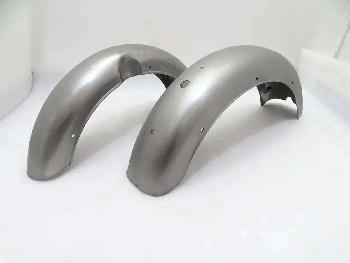 New ROYAL ENFIELD CLASSIC C5 500cc RAW STEEL MUDGUARD SET Best Spare Store
