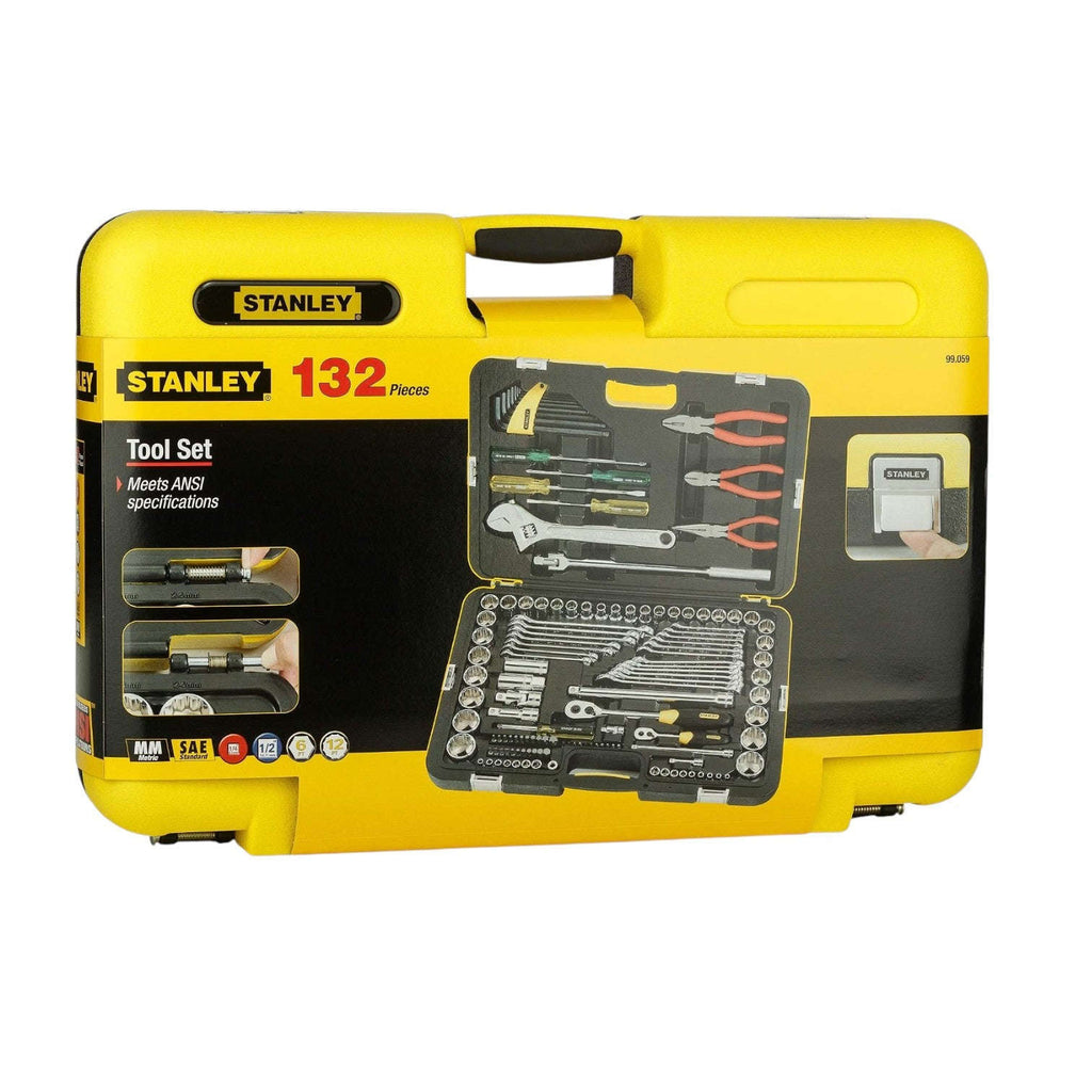 New STANLEY 99-059 Metric Tool Kit for Automotive Use (132-Pieces),Multicolour, 24 x 9 Centimeter Best Spare Store