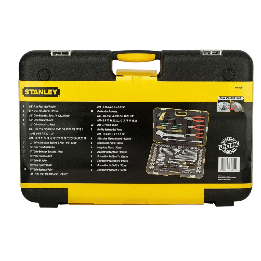 New STANLEY 99-059 Metric Tool Kit for Automotive Use (132-Pieces),Multicolour, 24 x 9 Centimeter Best Spare Store