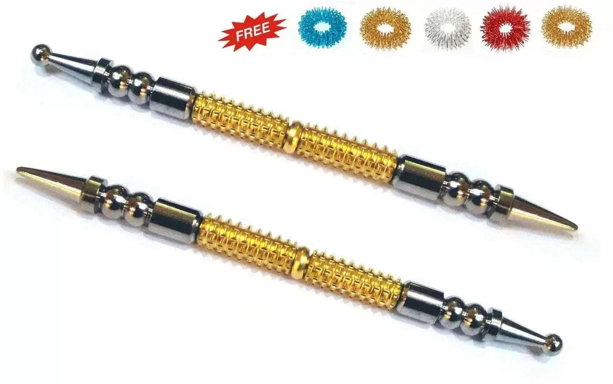 New Sujok Acupressure Probe Set - 2in1 Double Rollers with Rings Best Spare Store