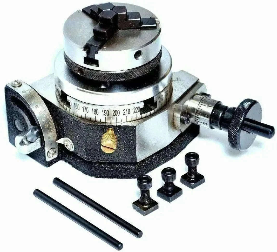 New Tilting Rotary Table 3/80mm with 50mm Mini Lathe Chuck Backplate Best Spare Store