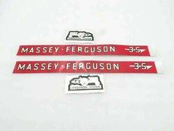 New Tractor Bonnet Decal Sticker Set for Massey Ferguson MF35 Best Spare Store