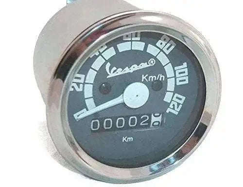 New Vespa Classic Black Face Speedometer 120 Kph Best Spare Store