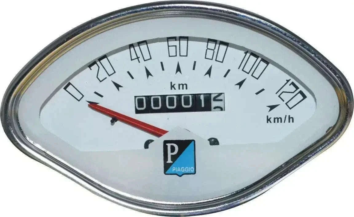 New VESPA White Face Speedometer 0-120 kph for VBB/SS/GS/Sprint Best Spare Store