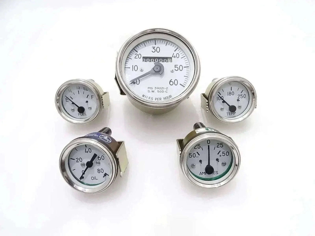 New WILLYS JEEP GAUGE KIT - Speedometer, Temp, Oil, Fuel, Amp Best Spare Store