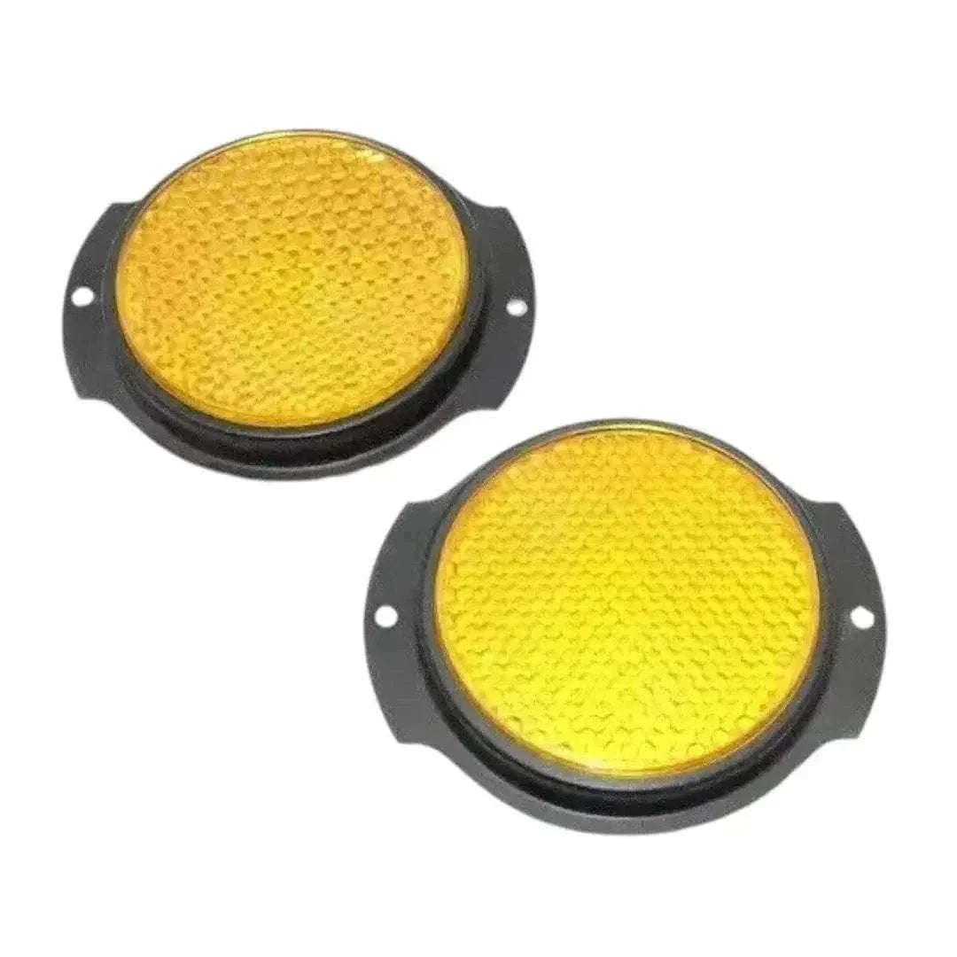New Willys Jeep Yellow Reflector with Black Bezel Best Spare Store