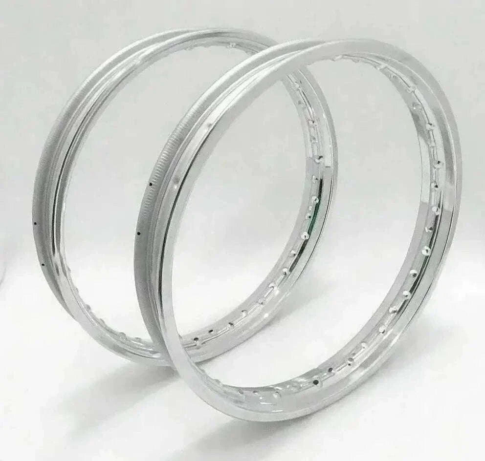 New WM2 Front And Rear Steel Wheel Rim Pair 19" 40 Hole FOR Royal Enfield Best Spare Store