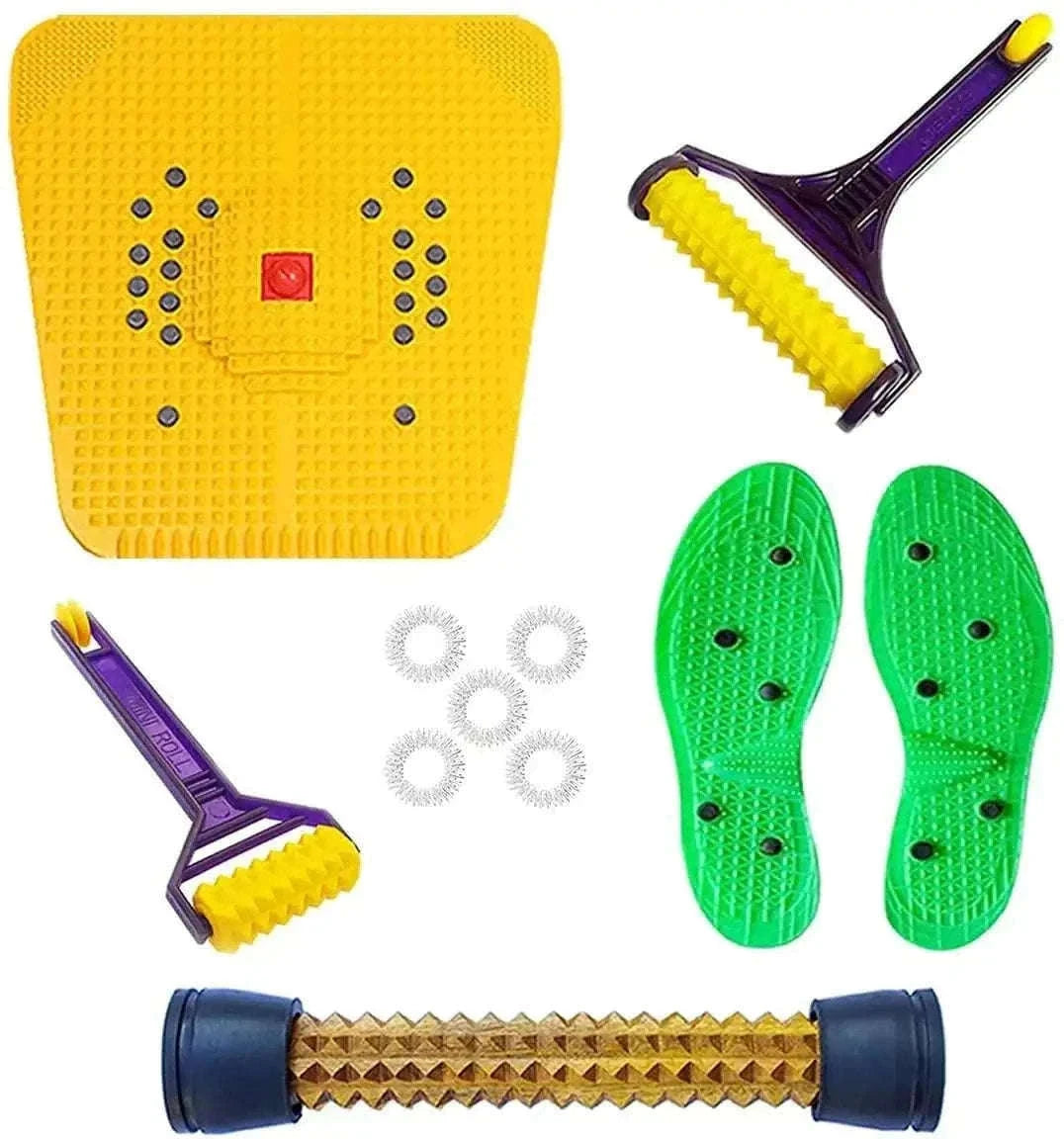 New Yoko Multicolor Acupressure Kit Mat & Foot Roller Best Spare Store