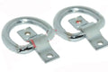 Chrome towing hooks for Willys Jeeps with mounting plates