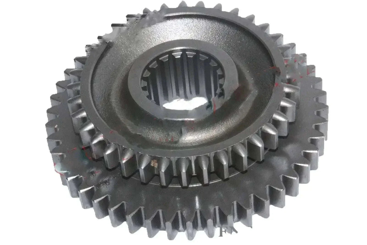 Replacement gear for Massey Ferguson 35 Di Tractor, gray steel with interlocking design
