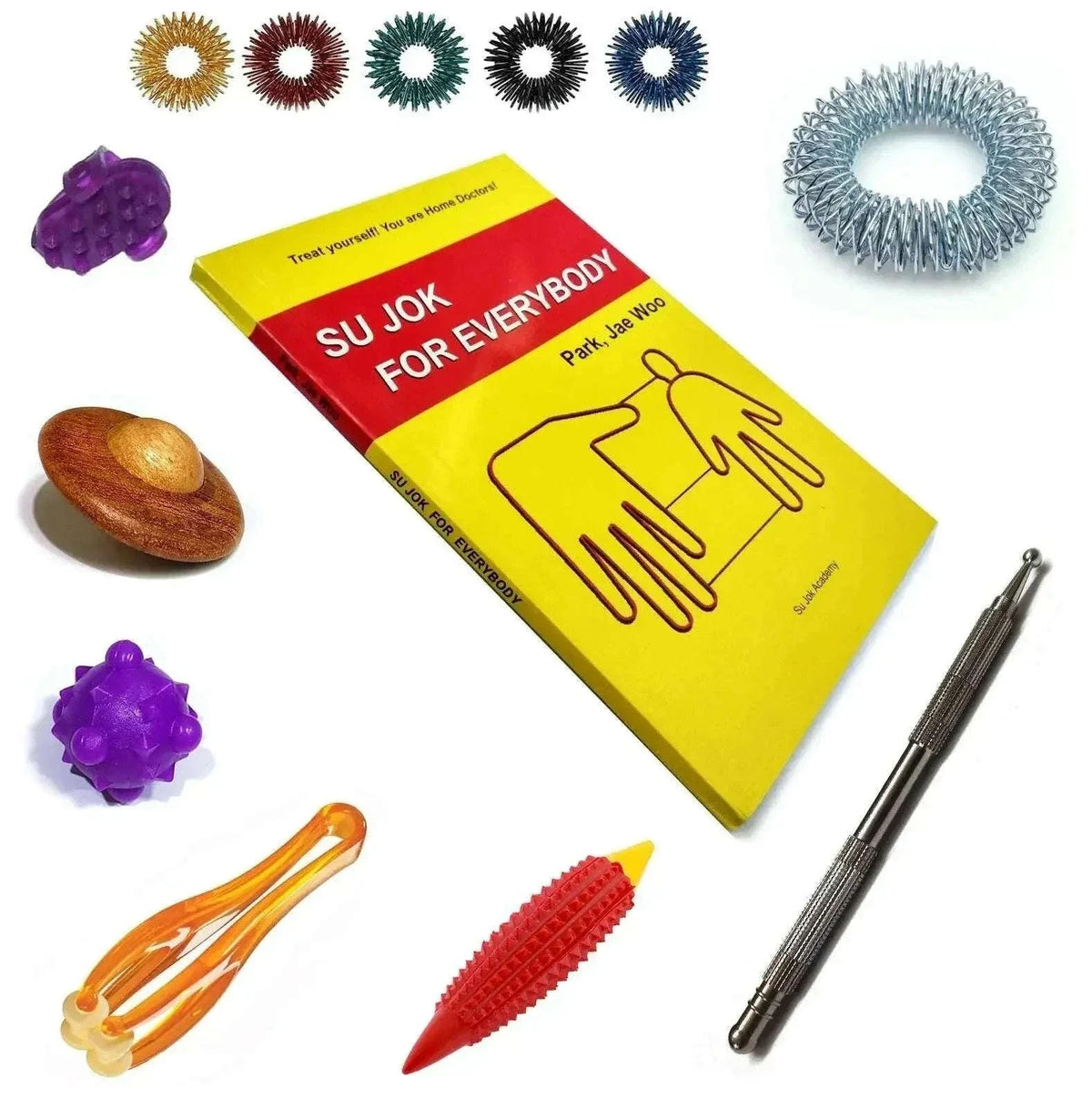 Su Jok for Everybody Book & Acupressure 8 in 1 Kit by Prof. Park Jae Woo