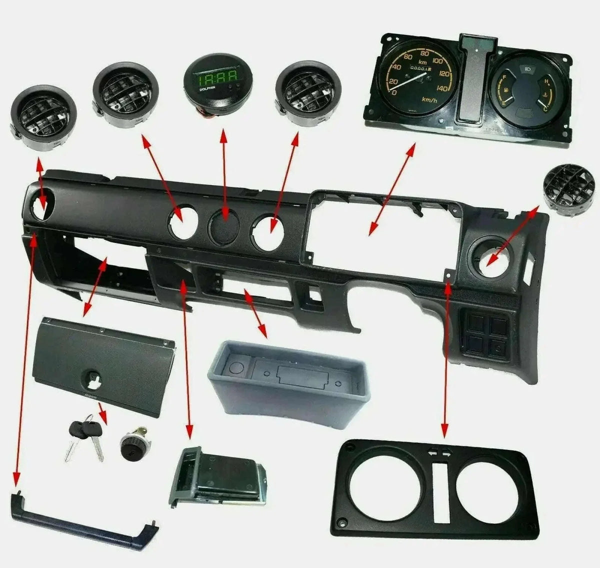 Suzuki SJ410 SJ413 Gypsy Dashboard Dash Panel Assembly Kit by bestsparestore