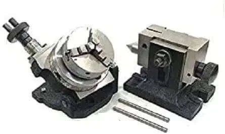 Tilting Rotary Table 3/80mm with 65mm Mini Scroll Chuck Single Bolt Tailstock - bestsparestore