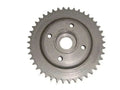 Vintage rear sprocket with 42 teeth and four bolt holes, gray metal