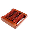 Wooden roller foot massager for stress relief and acupressure